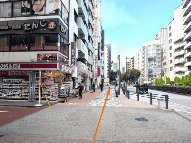 JR池袋駅 西口(中央)から『しんそう池袋西口』までの道順(一本堂)